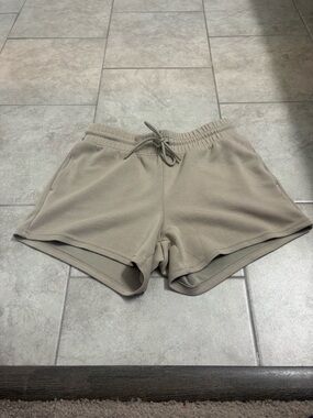 Women's Drawstring soft Lounge Shorts - Taupe